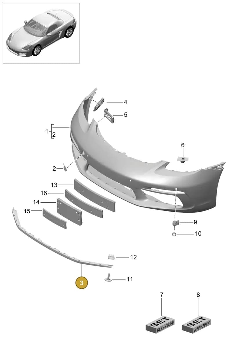 982807547BOK1 — Porsche Boxster (2016-2019) diagram p48802000, position 3