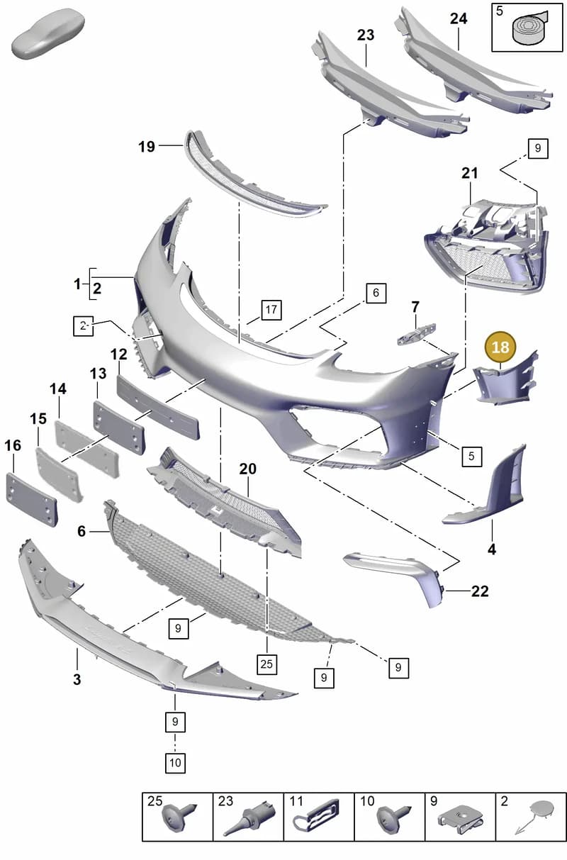982807606OK1 — Porsche Boxster Spyder (2019-2020) diagram p54802020, position 18