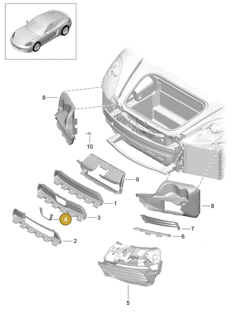 982807644OK1 — Porsche Cayman (2016-2019) diagram p50802010, position 4