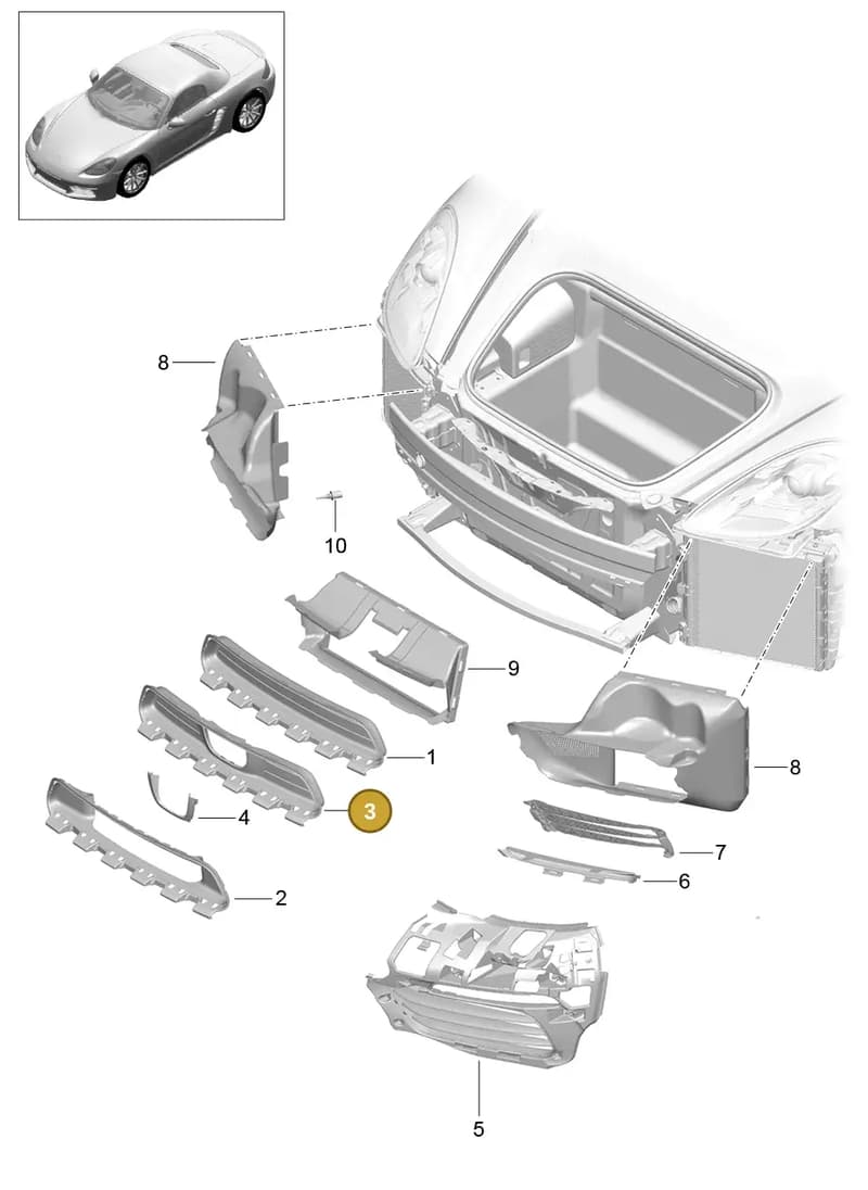 982807697BOK1 — Porsche Boxster (2016-2019) diagram p48802010, position 3