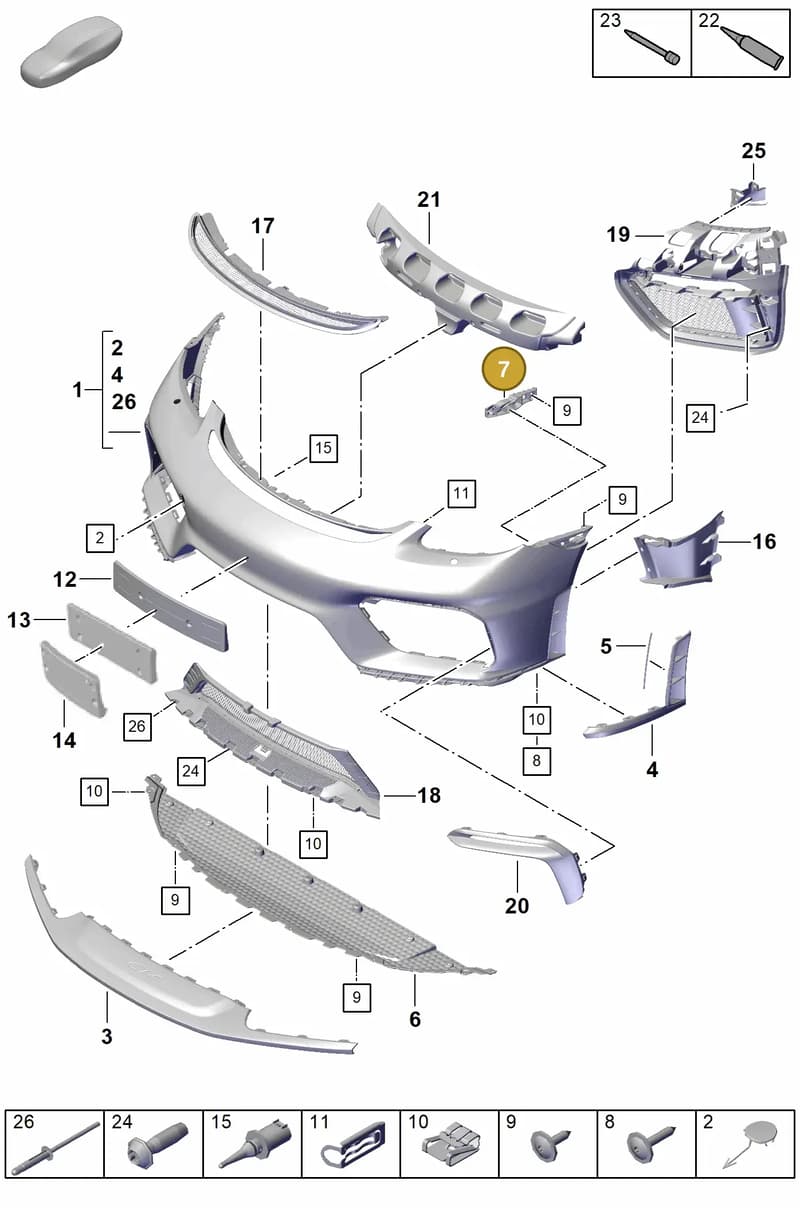 982807787 — Porsche Cayman (2019-2022) diagram p55802000, position 7
