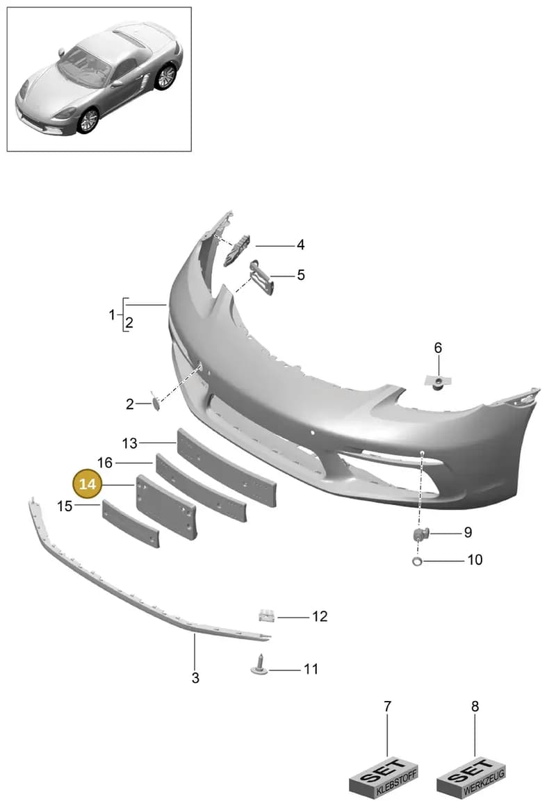 982807813JOK1 — Porsche Boxster (2016-2019) diagram p48802000, position 14