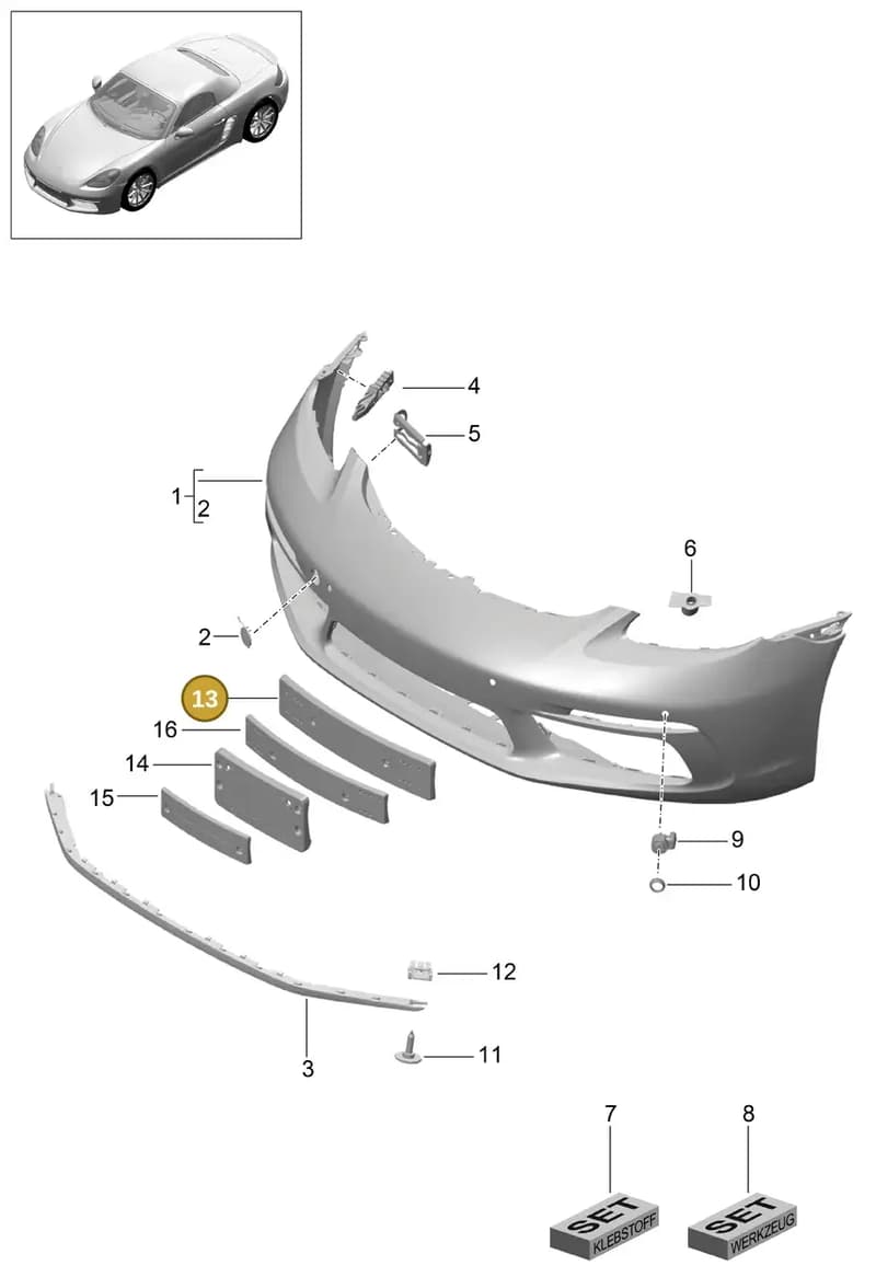 982807813QOK1 — Porsche Boxster (2016-) diagram p48802000, position 13