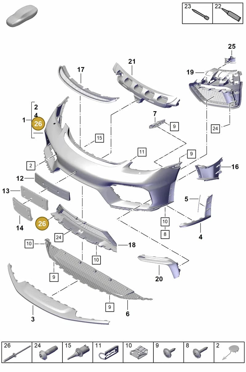 982807850C — Porsche Cayman (2019-2022) diagram p55802000, position 26