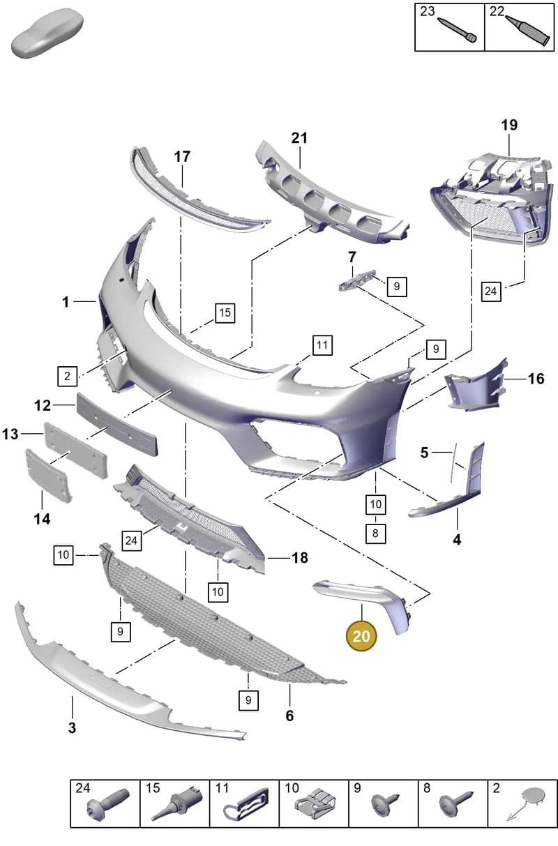 982807882BOK1 — Porsche Boxster Spyder (2019-2020) diagram p54802000, position 20