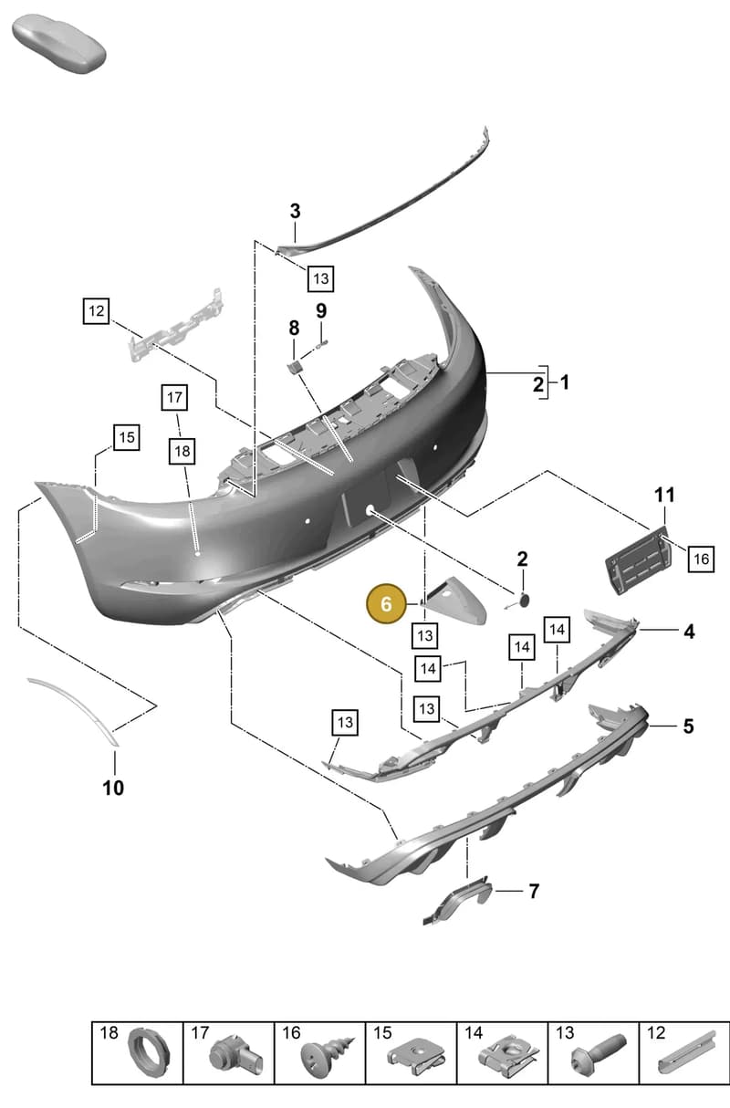 982807918OK1 — Porsche Cayman (2019-2022) diagram p55802510, position 6