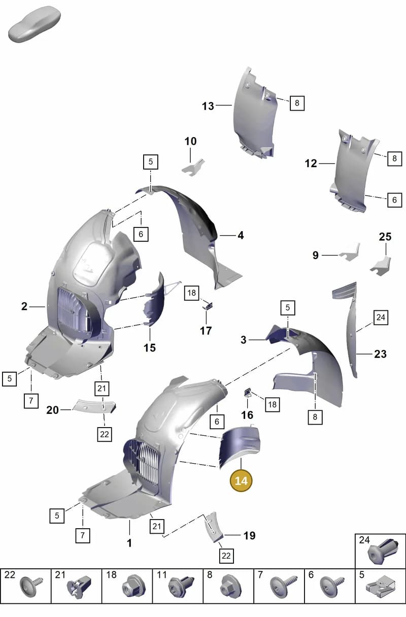 982809003 — Porsche Boxster Spyder (2019-2020) diagram p54801800, position 14