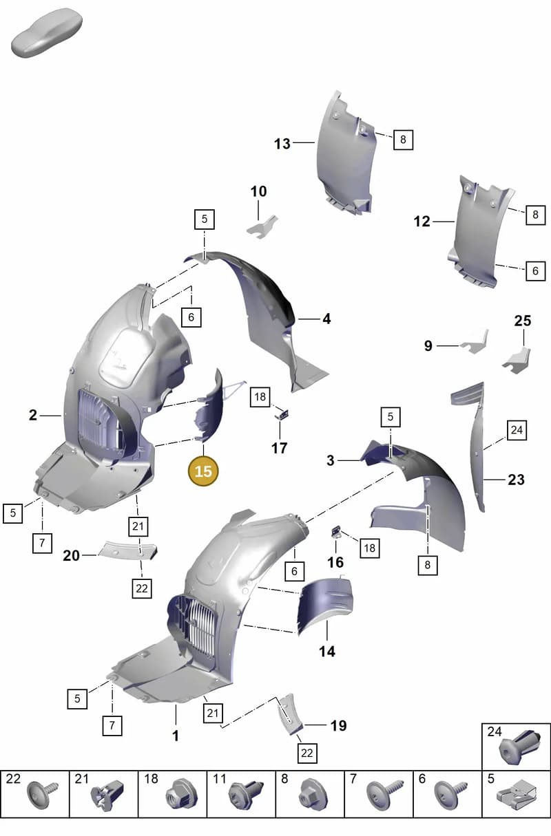 982809004 — Porsche Boxster Spyder (2019-2020) diagram p54801800, position 15