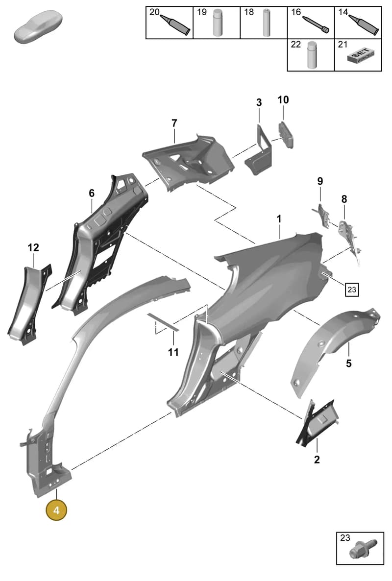 982809086AYGRV — Porsche Cayman (2019-2022) diagram p55801500, position 4