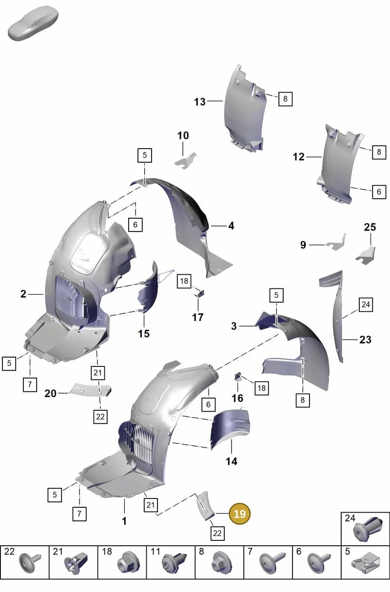 982809117 — Porsche Boxster Spyder (2019-2020) diagram p54801800, position 19