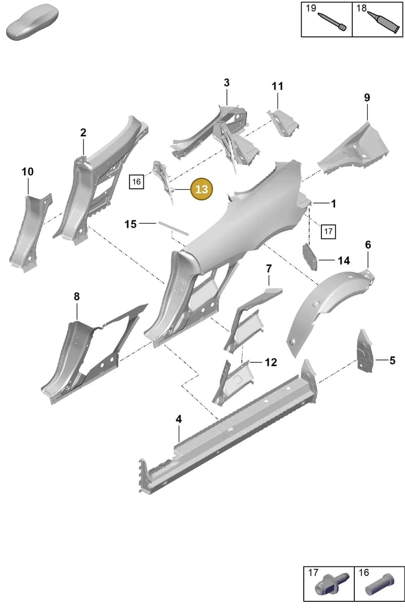 982810046 — Porsche Boxster Spyder (2019-2020) diagram p54801500, position 13