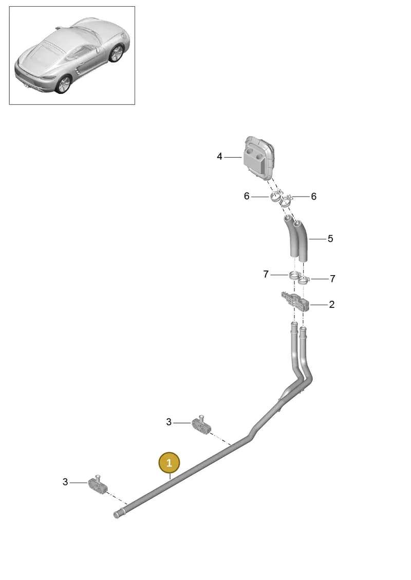 982820157A — Porsche Cayman (2016-2019) diagram p50813000, position 1