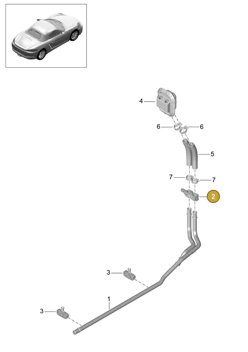 982820158 — Porsche Boxster (2016-2019) diagram p48813000, position 2