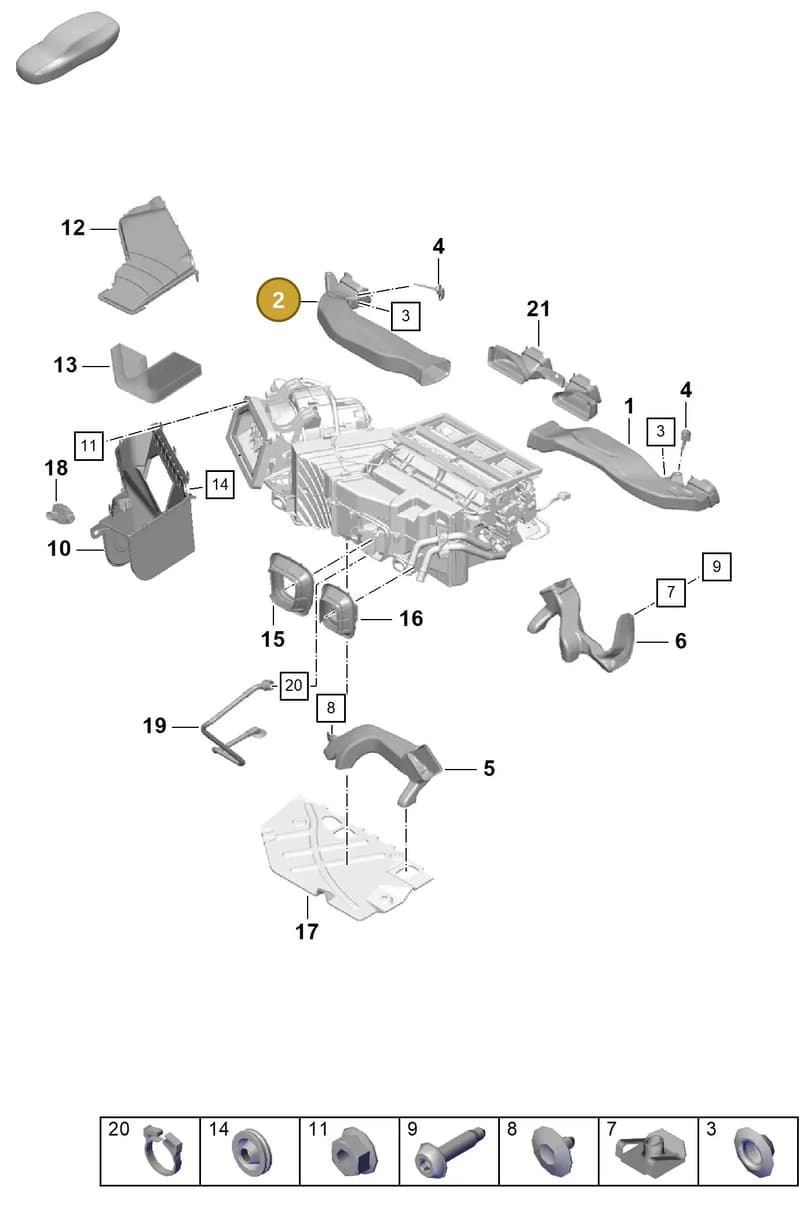 982820158 — Porsche Cayman (2019-2022) diagram p55813050, position 2
