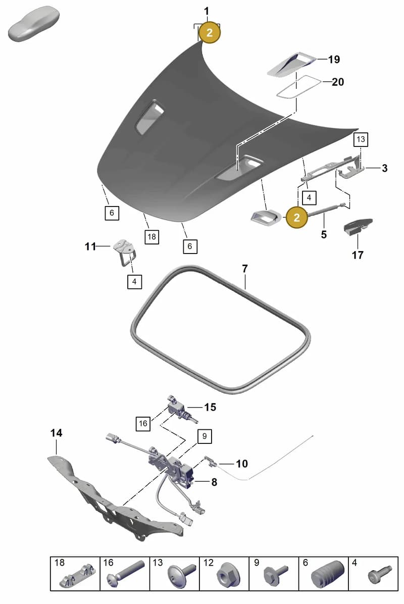 982823478OK1 — Porsche Cayman (2019-2022) diagram p55803010, position 2