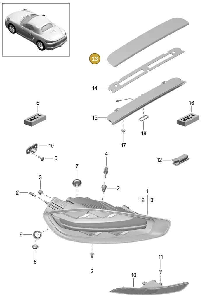 982827699 — Porsche Boxster (2016-2019) diagram p48905005, position 13