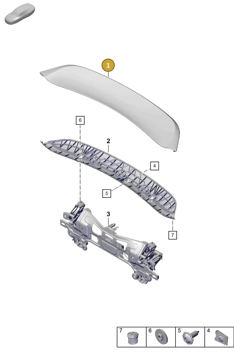 982827934H — Porsche Boxster Spyder (2019-2020) diagram p54803070, position 1