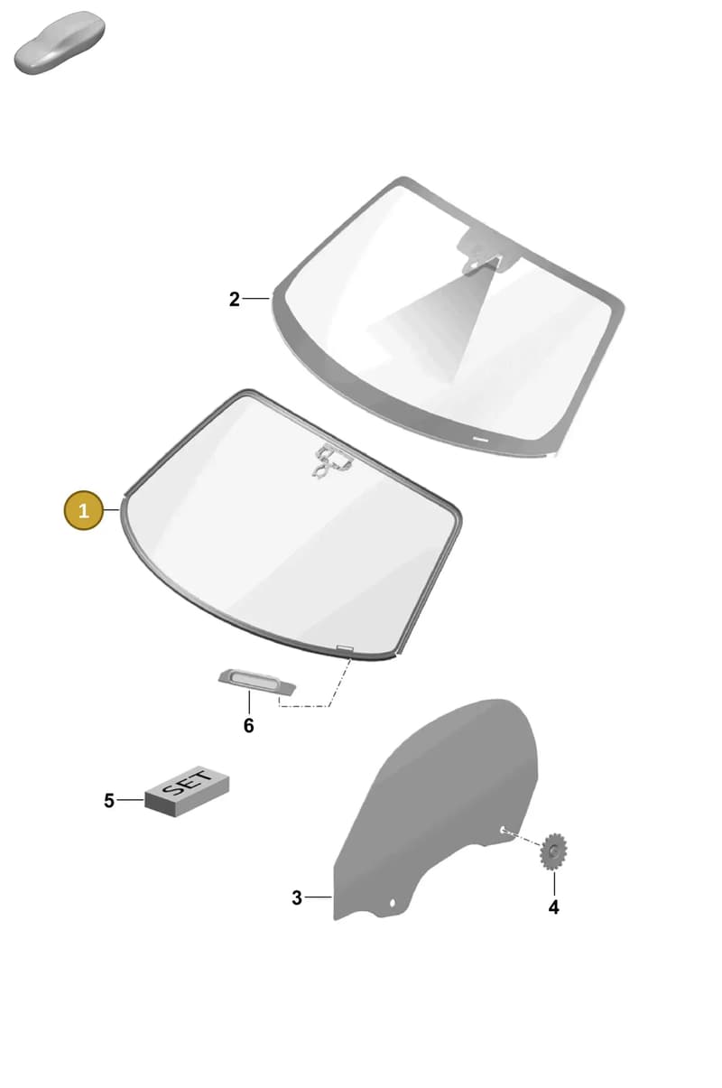982845011AB — Porsche Boxster Spyder (2019-2020) diagram p54805000, position 1