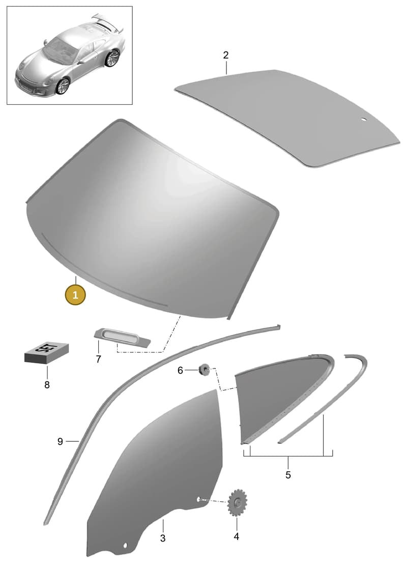 982845011AD — Porsche 911 (2013-2020) diagram p41805000, position 1