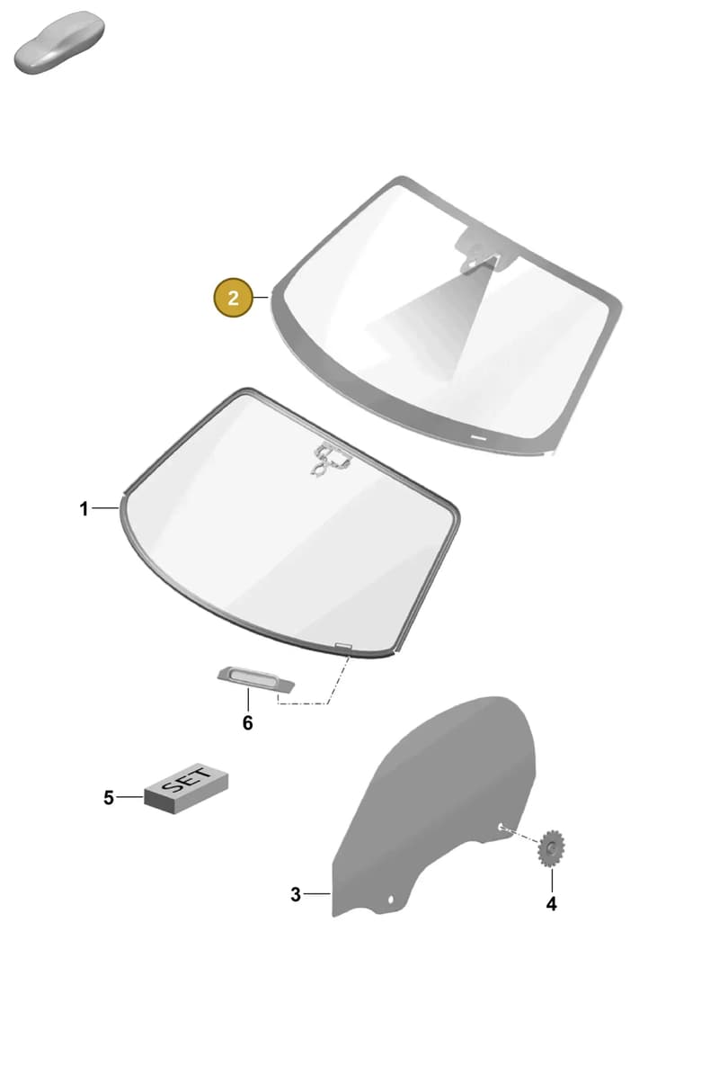 982845011AH — Porsche Boxster Spyder (2019-2020) diagram p54805000, position 2