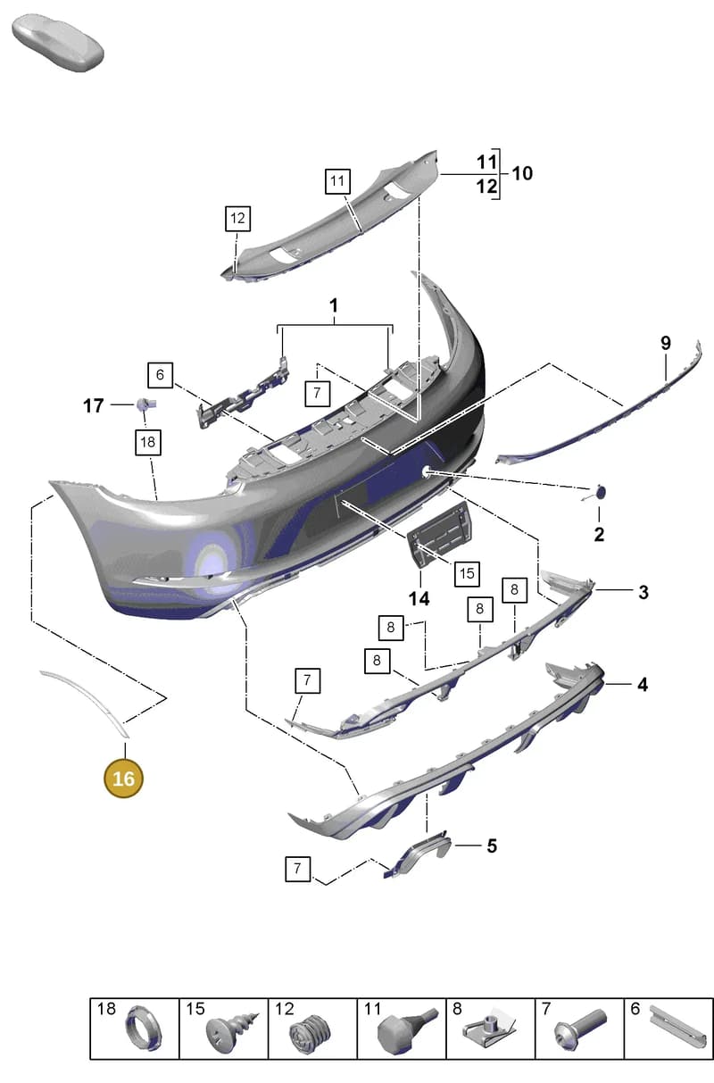 982853025EOK1 — Porsche Boxster Spyder (2019-2020) diagram p55802100, position 16