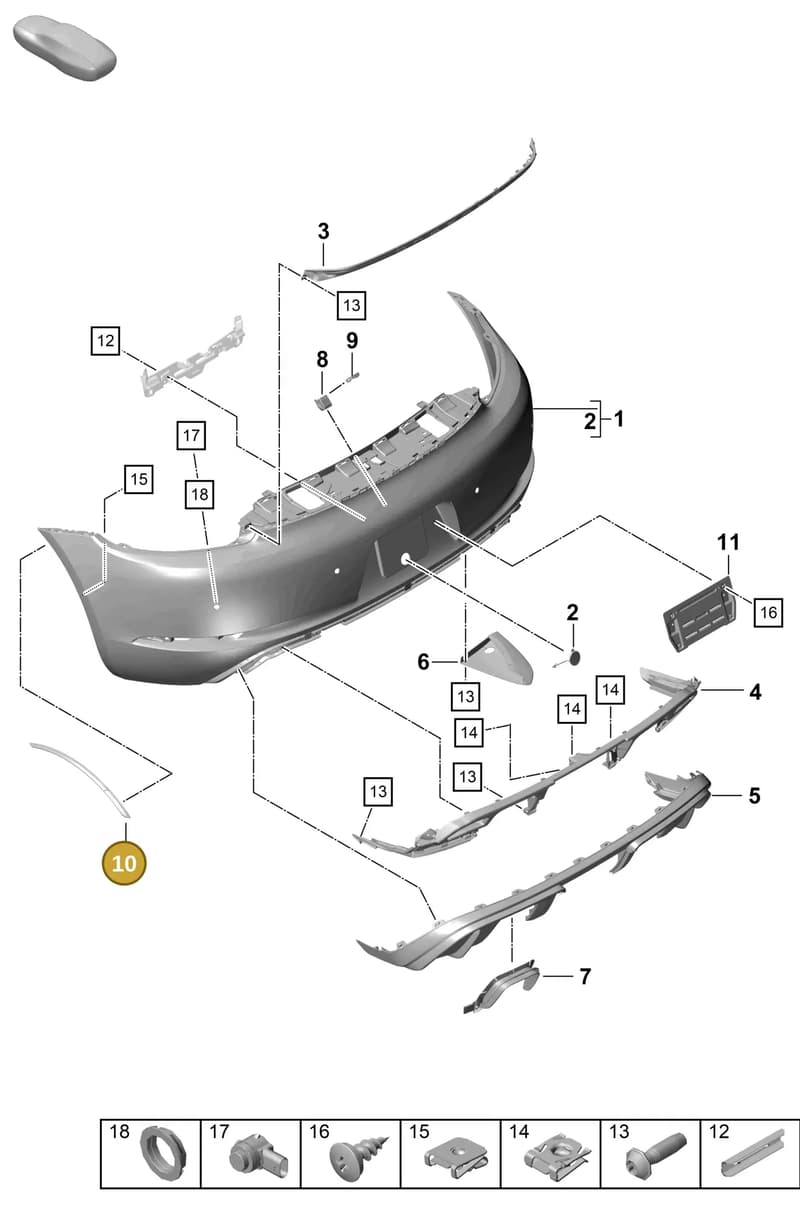 982853026A — Porsche Cayman (2019-2022) diagram p55802510, position 10