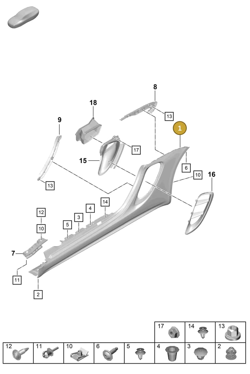 982853564G2X — Porsche Boxster Spyder (2019-2020) diagram p54801900, position 1