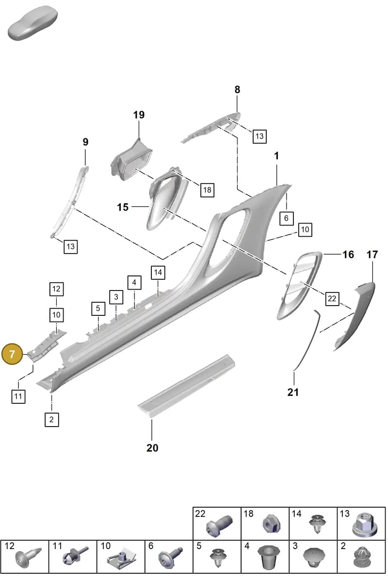 982854542 — Porsche Boxster Spyder (2019-2020) diagram p55801900, position 7
