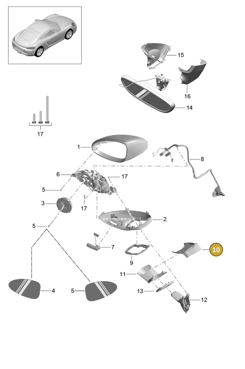 9828571091E0 — Porsche Cayman (2016-2019) diagram p50809050, position 10