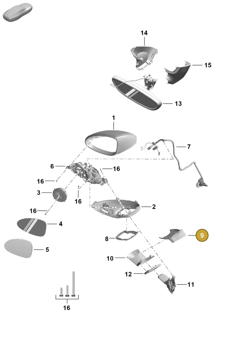 9828571091E0 — Porsche Boxster Spyder (2019-2020) diagram p54809520, position 9