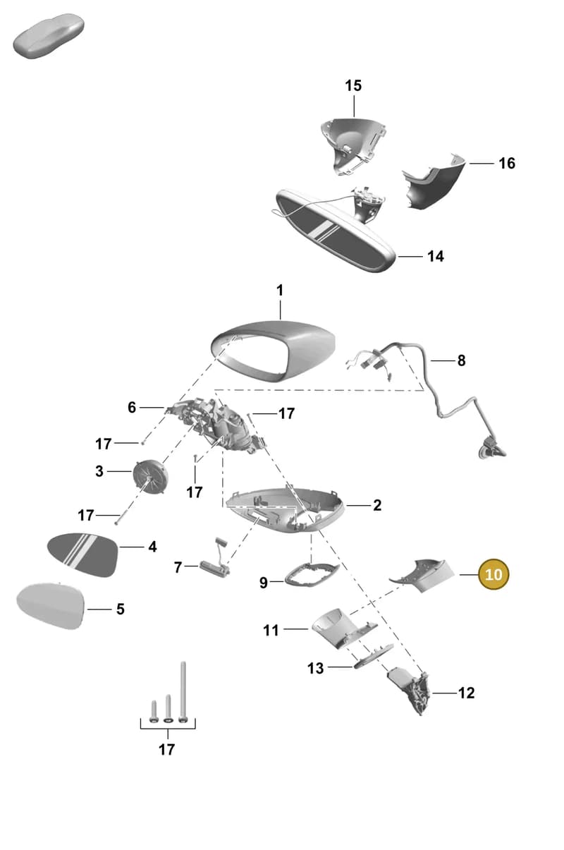 9828571101E0 — Porsche Boxster Spyder (2019-2020) diagram p55809500, position 10