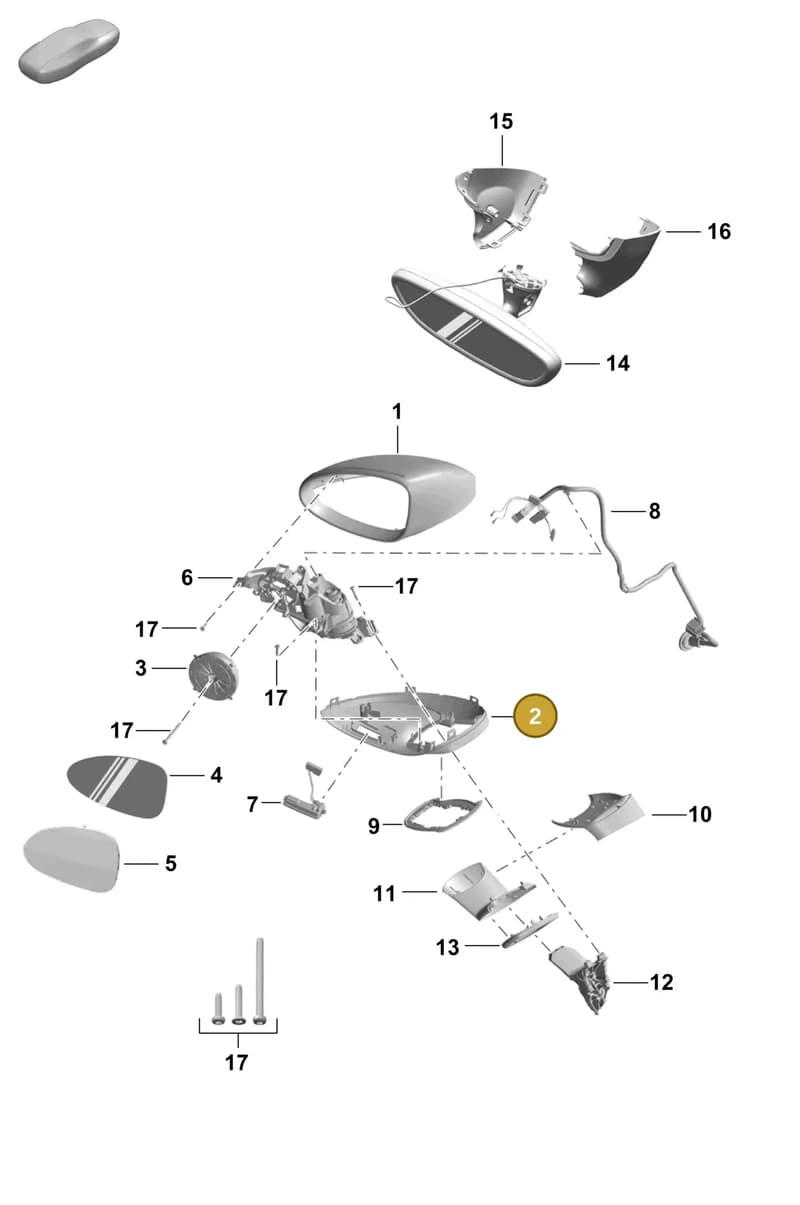 982857185C1E0 — Porsche Boxster Spyder (2019-2020) diagram p55809500, position 2