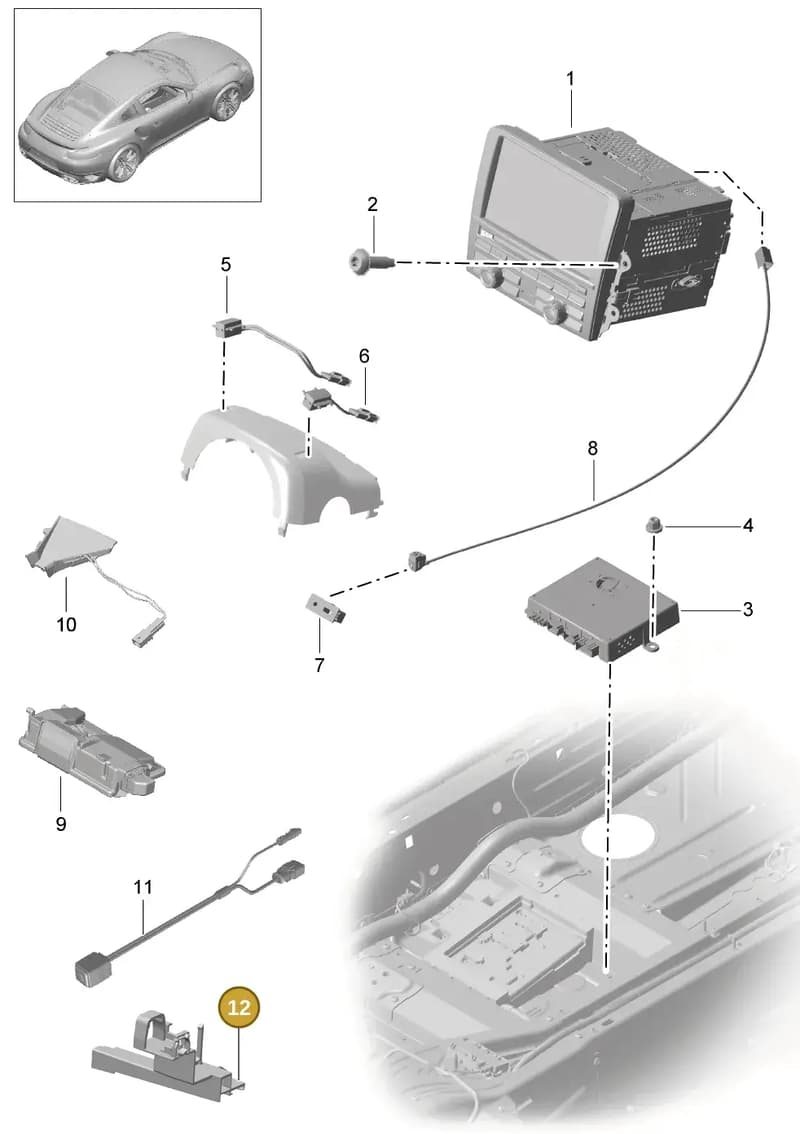 982857200A05 — Porsche GT2 RS Clubsport (2013-2020) diagram p42911000, position 12