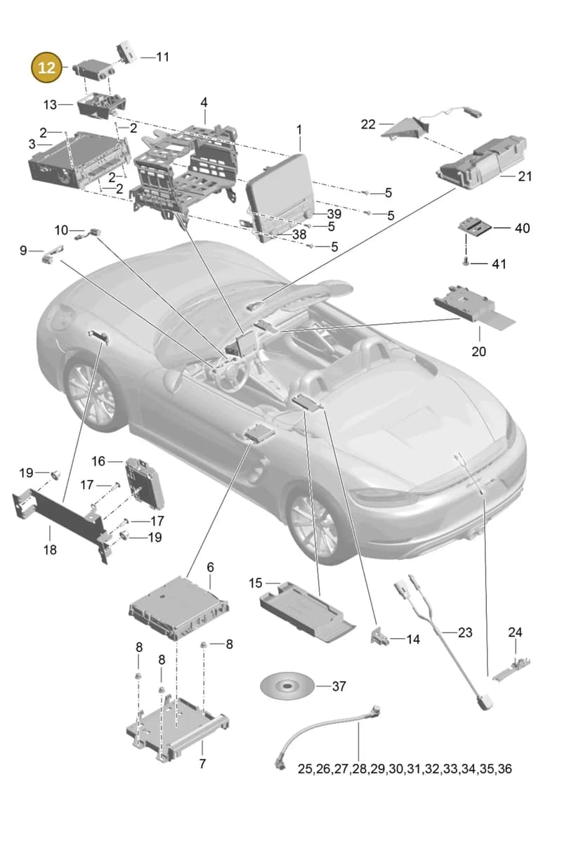 982857200A05 — Porsche Boxster (2016-) diagram p48911000, position 12