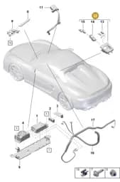 982857200A05 Porsche Trim for Centre Console (Black A05)