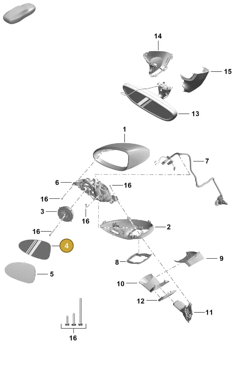 982857521B — Porsche Boxster Spyder (2019-2020) diagram p54809520, position 4