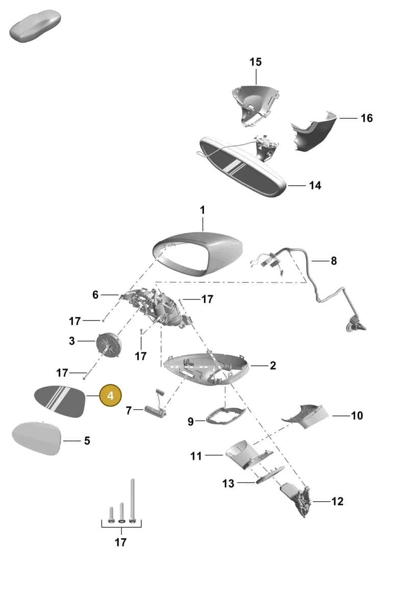 982857521E — Porsche Boxster Spyder (2019-2020) diagram p55809500, position 4