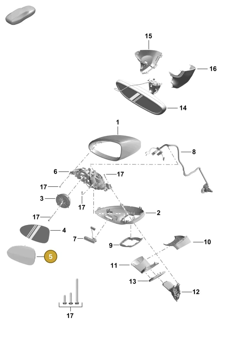 982857522E — Porsche Boxster Spyder (2019-2020) diagram p55809500, position 5