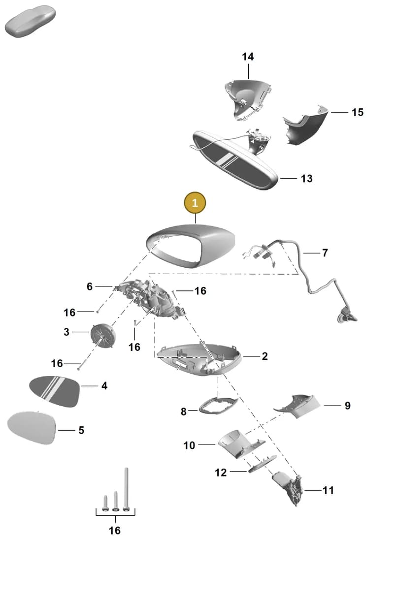 982857527DA3G — Porsche Boxster Spyder (2019-2020) diagram p54809520, position 1