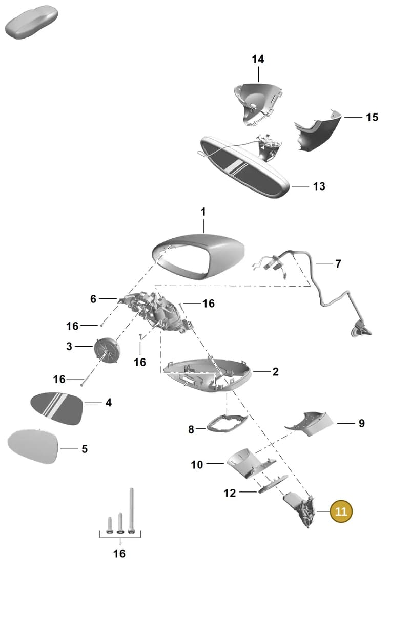 982857539 — Porsche Boxster Spyder (2019-2020) diagram p54809520, position 11