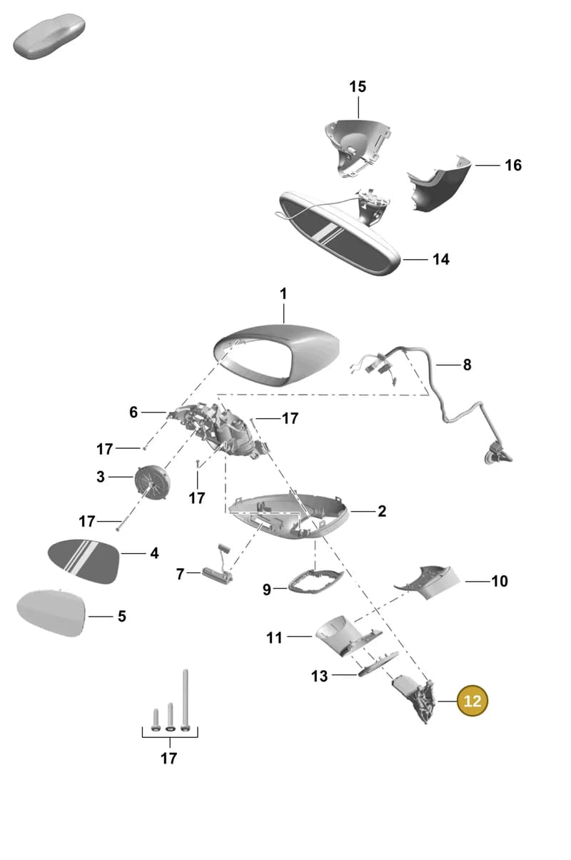 982857539 — Porsche Boxster Spyder (2019-2020) diagram p55809500, position 12