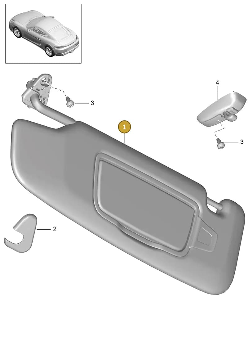 982857551BM7J0 — Porsche Cayman (2016-2019) diagram p50807065, position 1