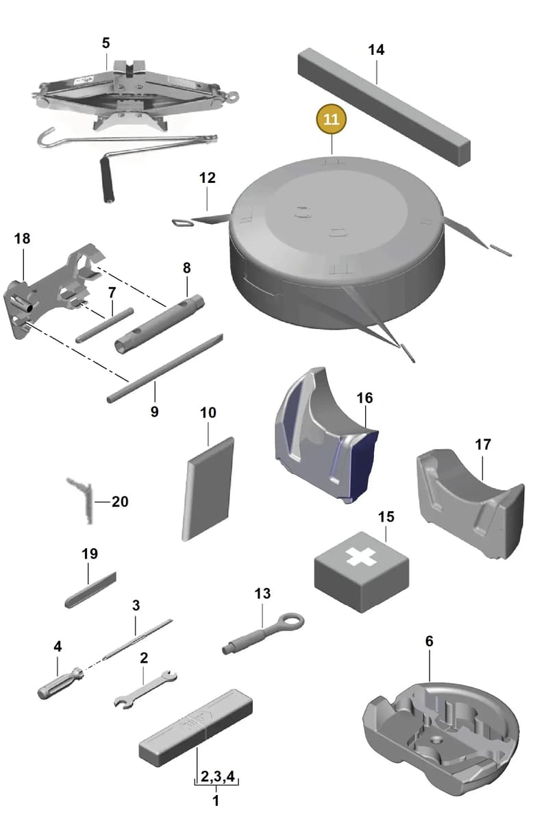 982857927 — Porsche Boxster Spyder (2019-2020) diagram p54001000, position 11