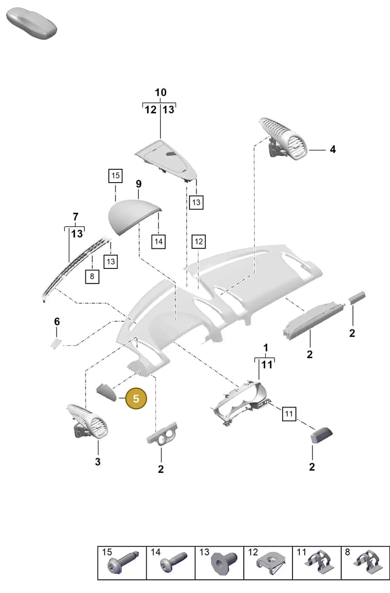 982857996AOH7 — Porsche Boxster Spyder (2019-2020) diagram p55809050, position 5