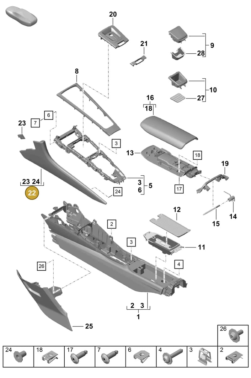 982858065BPO2 — Porsche Cayman (2019-2022) diagram p55809200, position 22