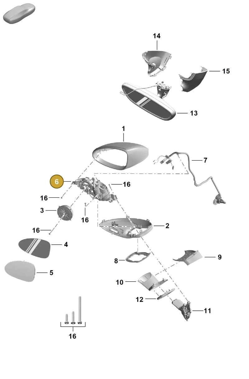 982858318 — Porsche Boxster Spyder (2019-2020) diagram p54809520, position 6