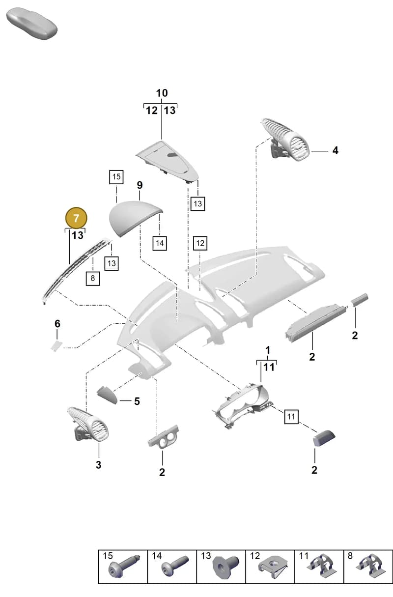 982858365C3T0 — Porsche Boxster Spyder (2019-2020) diagram p55809050, position 7