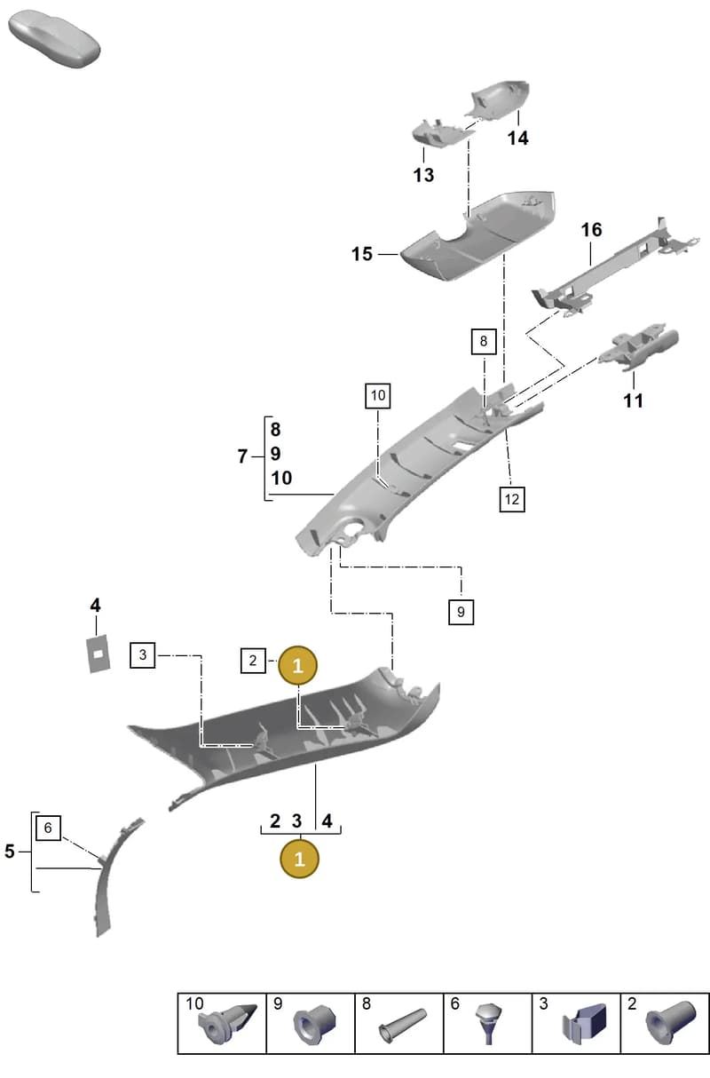 982867234F2W0 — Porsche Boxster Spyder (2019-) diagram p54807500, position 1