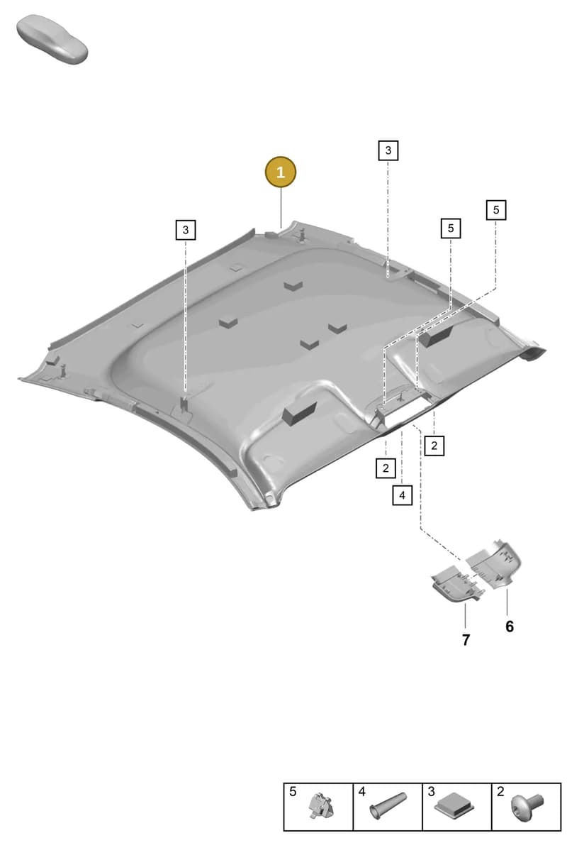 982867501E2W0 — Porsche Cayman (2019-2022) diagram p55807400, position 1