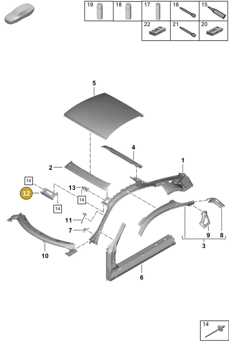 982880620GRV — Porsche Cayman (2019-2022) diagram p55801450, position 12